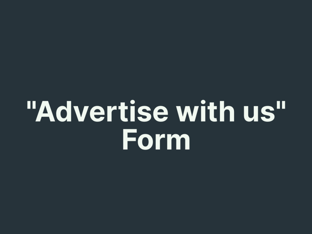 advertise with us form.