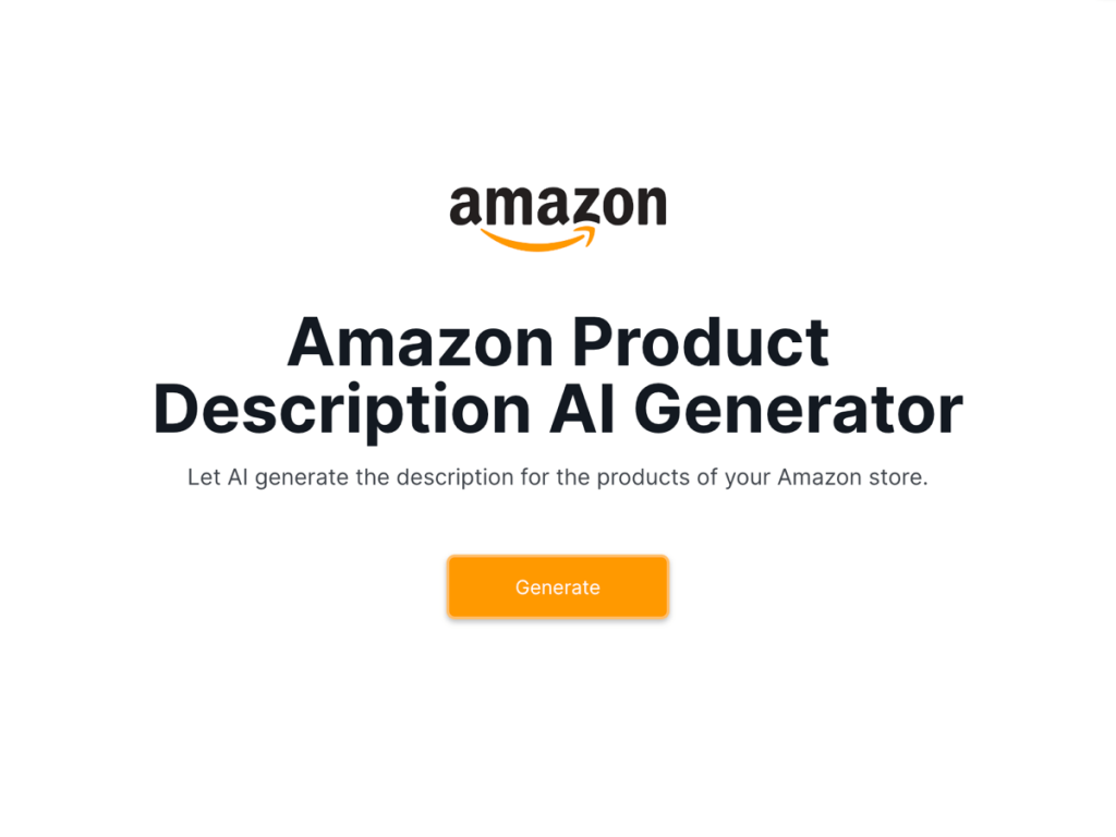 Amazon product description generator.