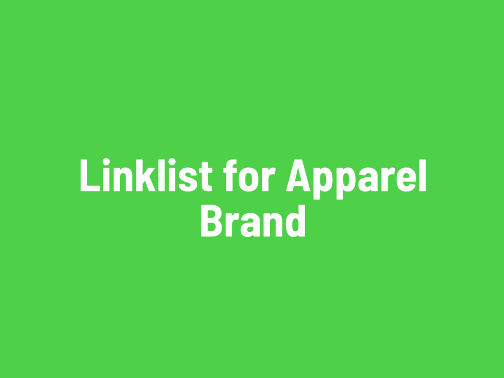 Apparel Brand Linklist Template.
