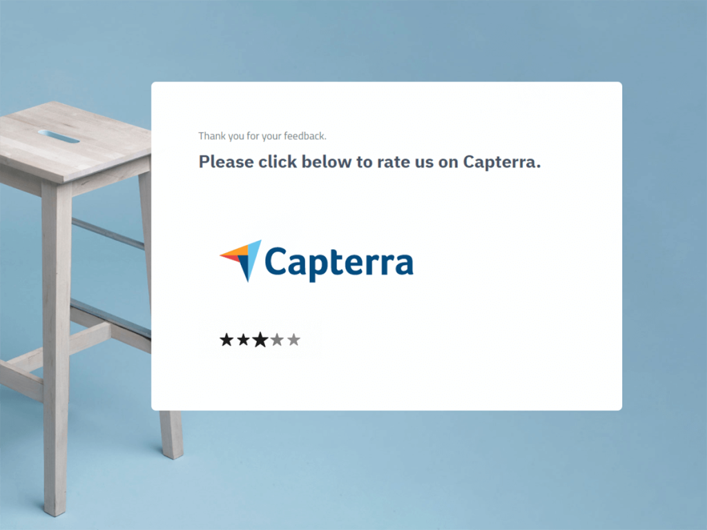 leave us a review on capterra template.