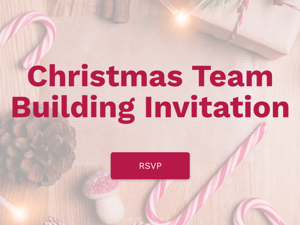 Christmas team building invitation Template.