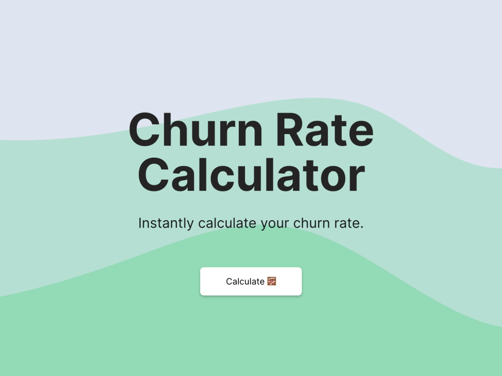 churn rate calculator.
