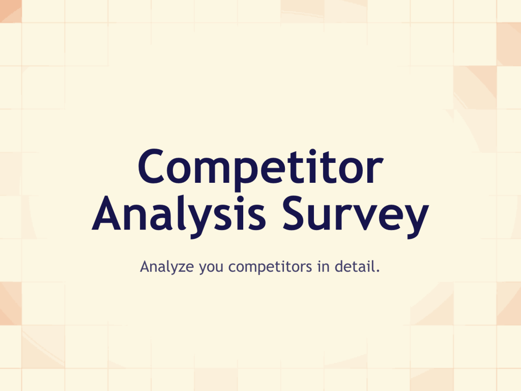 competitor analysis survey.