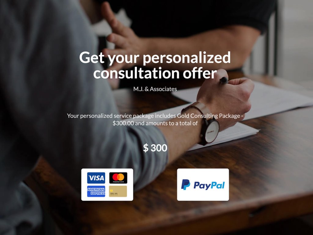 personalized consultation offer template.