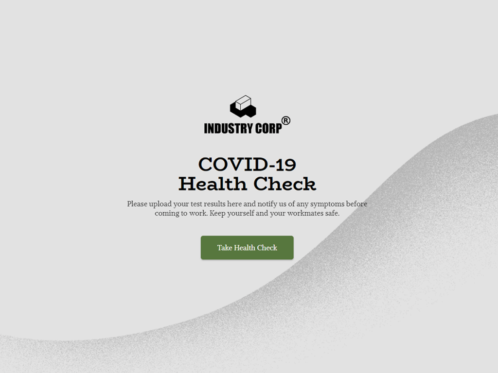 covid health check test template.