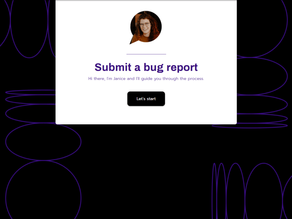 submit a bug report template.
