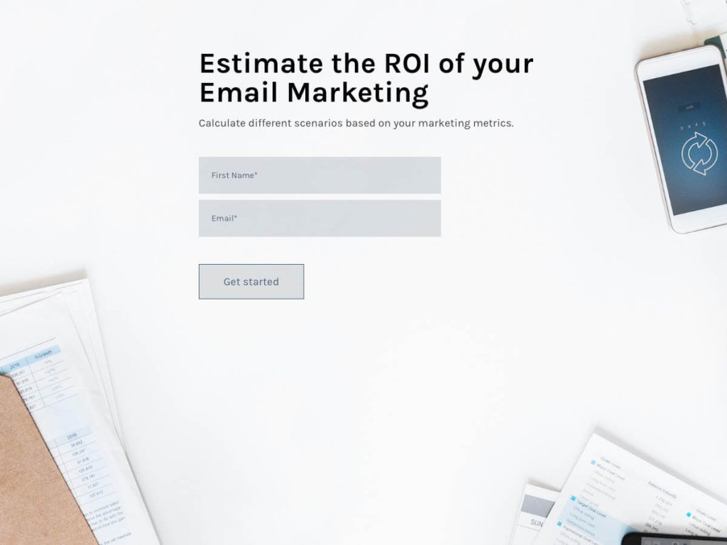 ROI calculator template.