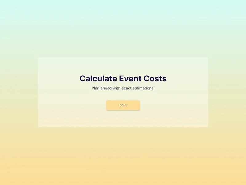 Event planner price calculator involve.me