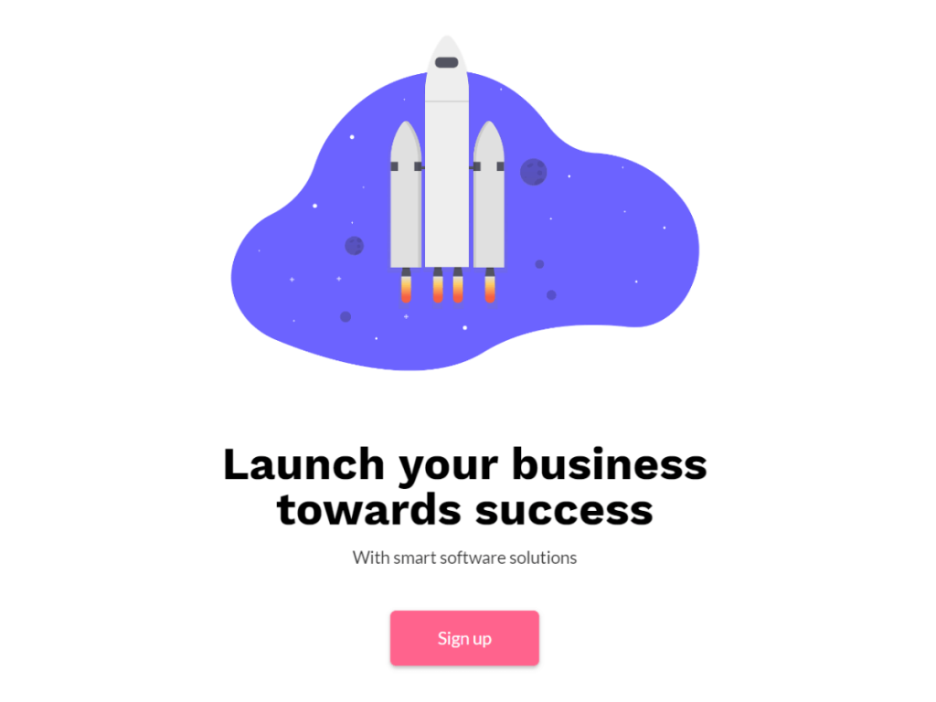 business success sign up page template.