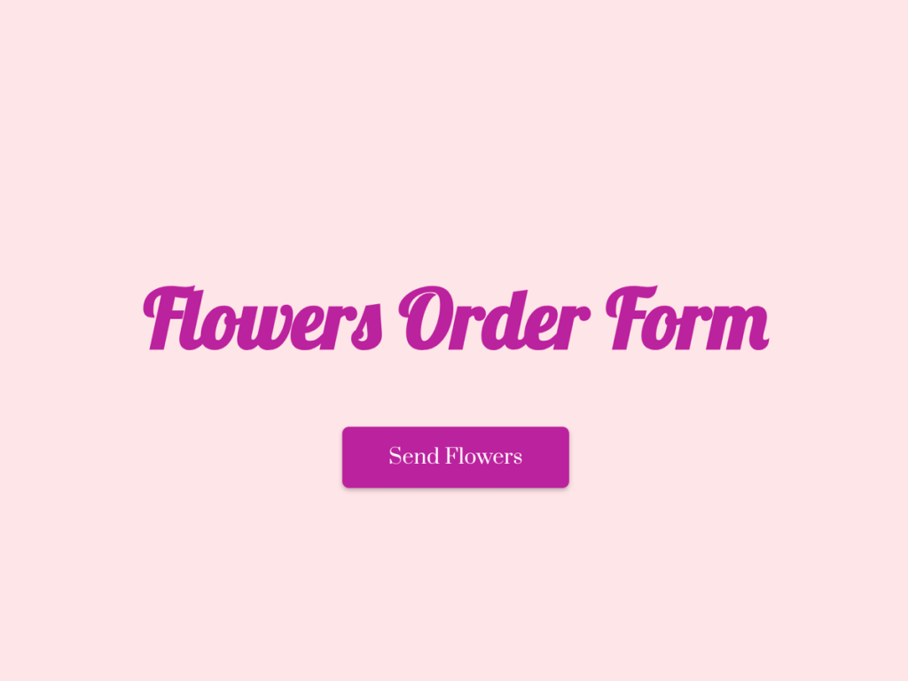 flowers order form.