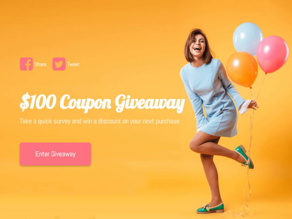 coupon giveaway colorful template.