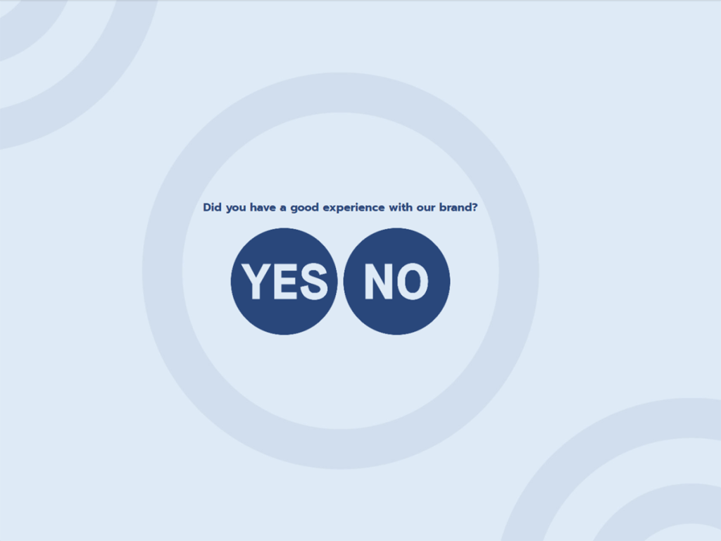 customer experience yes/no template.