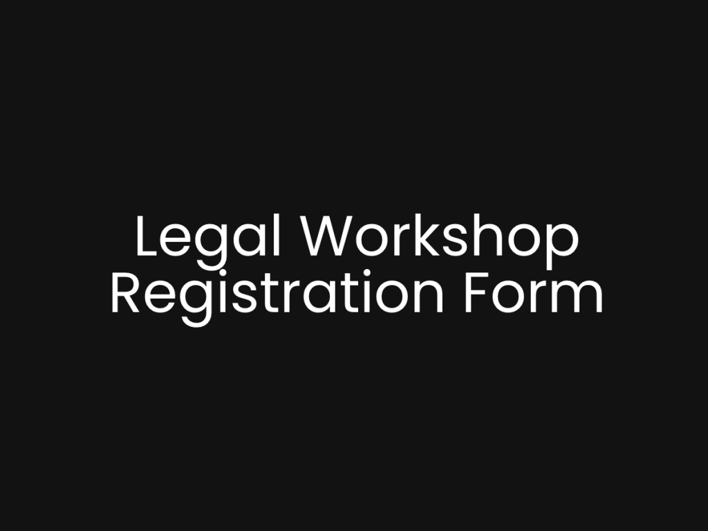 workshop registration form.