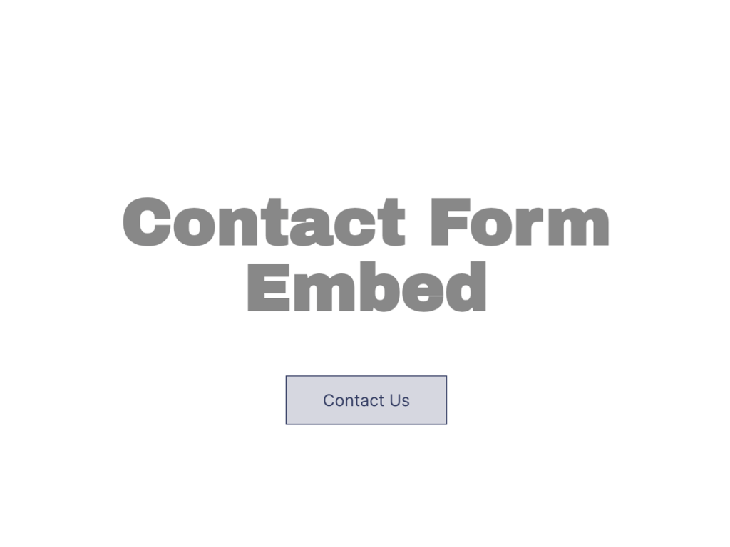 Looking Sharp Contact Form Embed Template.