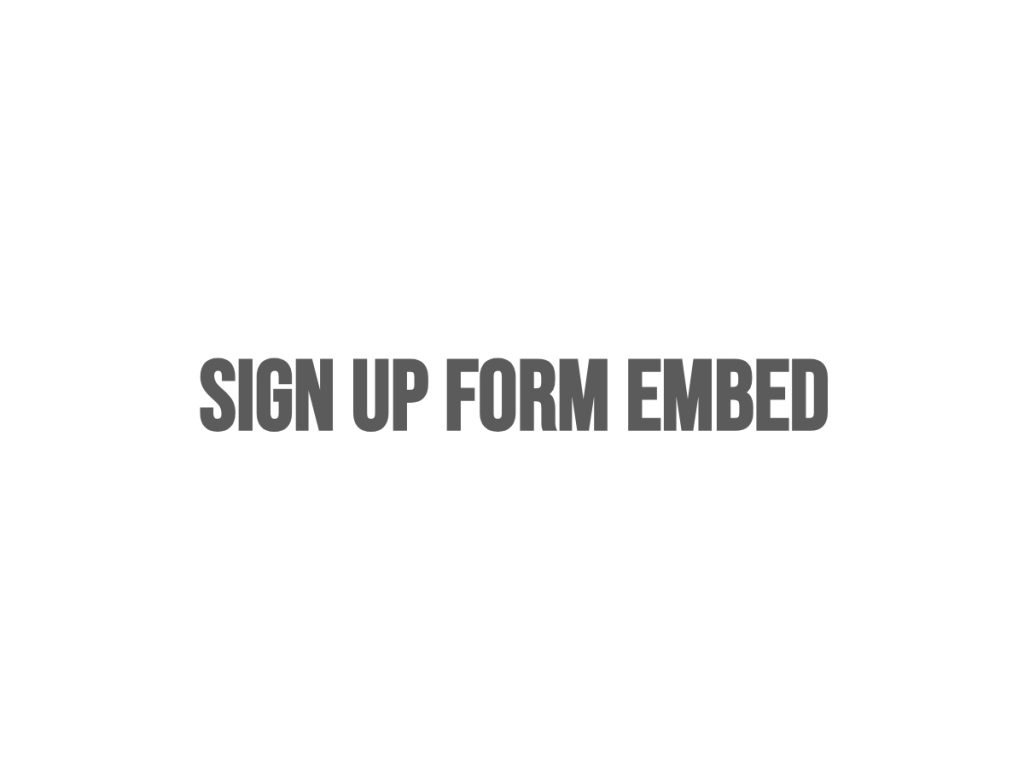 sign up form.