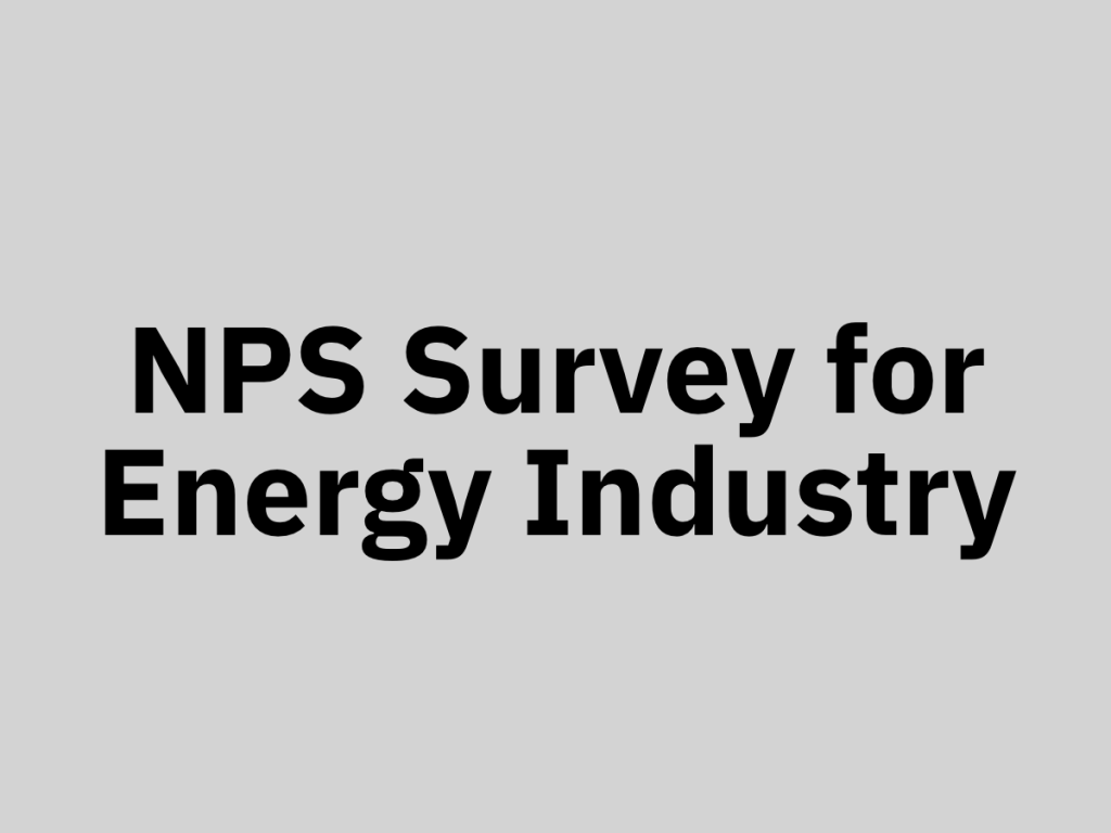 NPS survey.