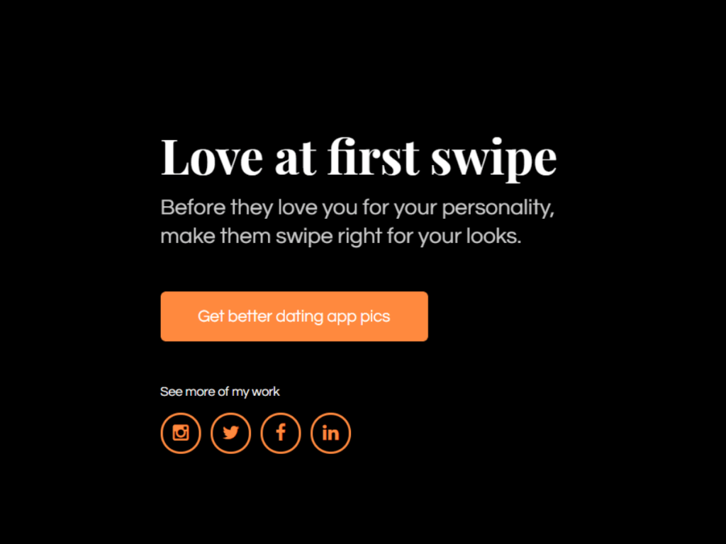 photo service for dating apps template.