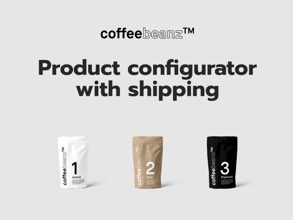 Product configurator with shipping Template.