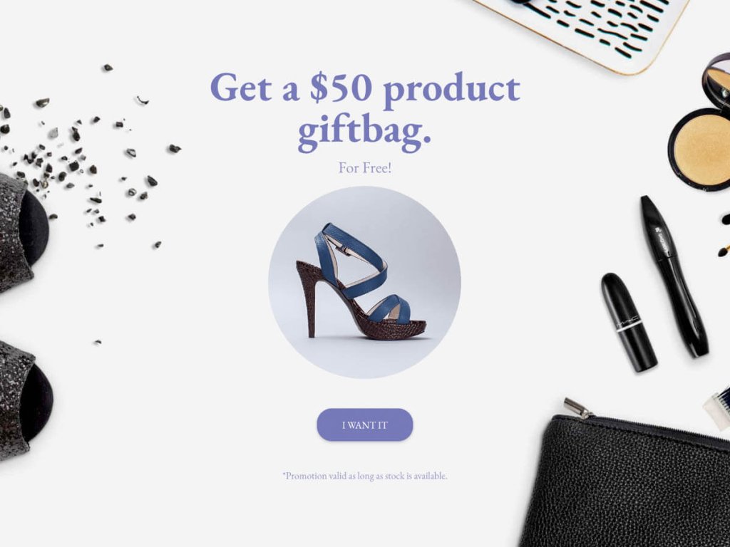 50% product giftbag template.