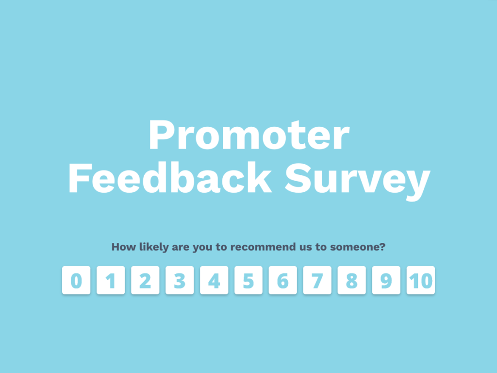 Promoter Feedback Survey Template.