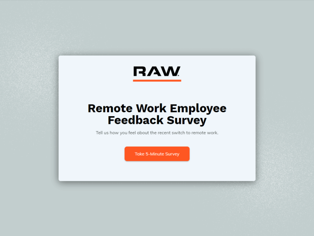 remote work employee feedback survey.