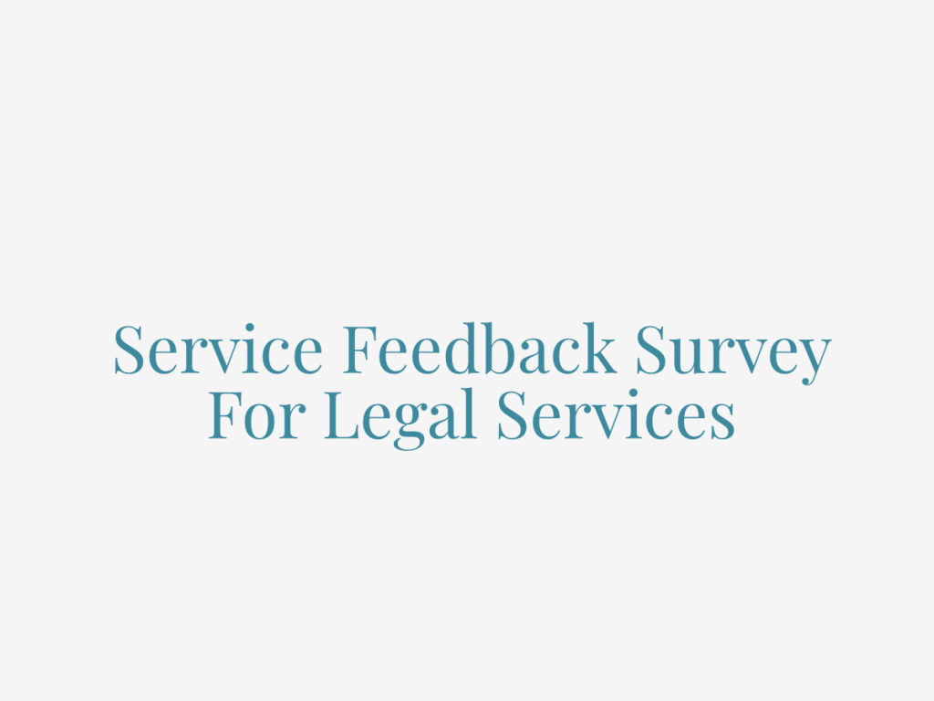 service feedback survey.