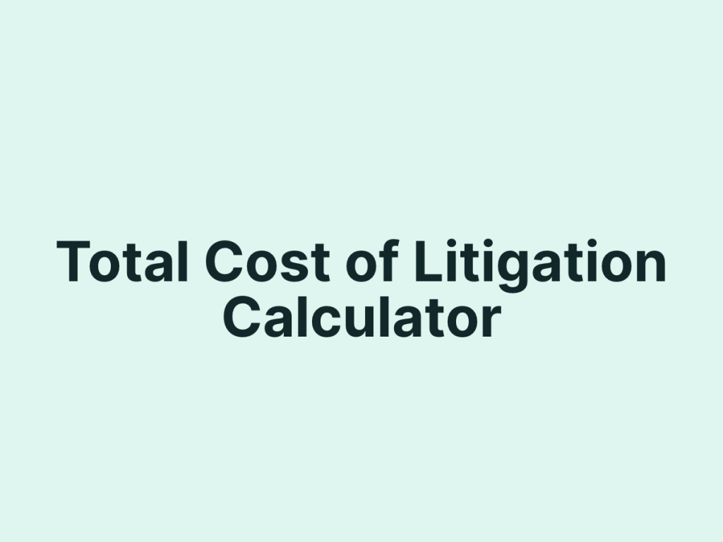 litigation calculator.