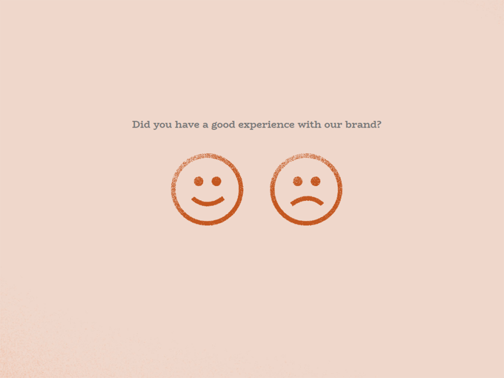 customer experience sad or happy smiley.