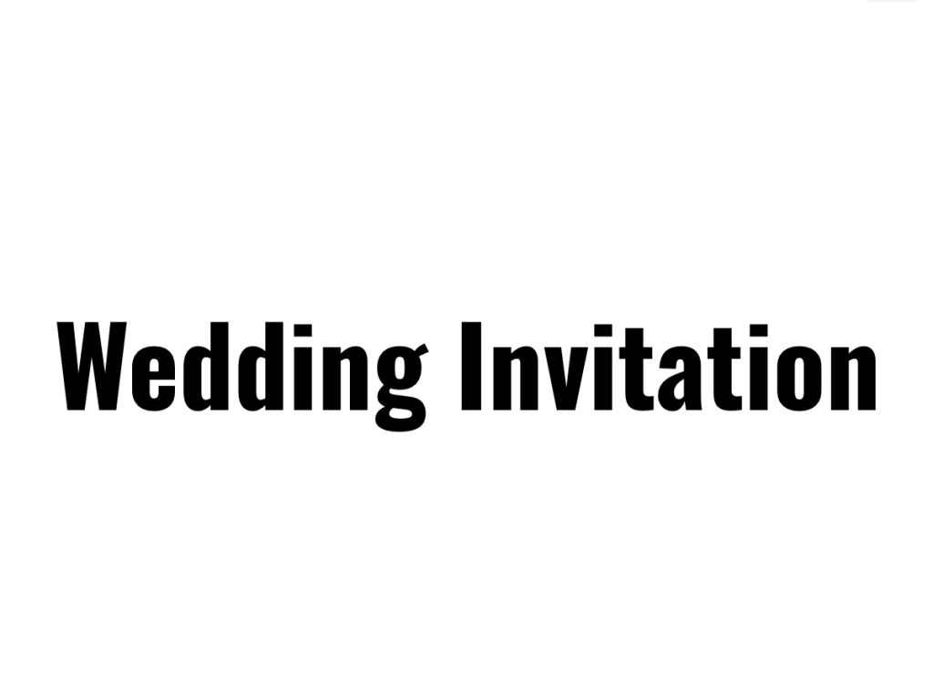 wedding invitation form.