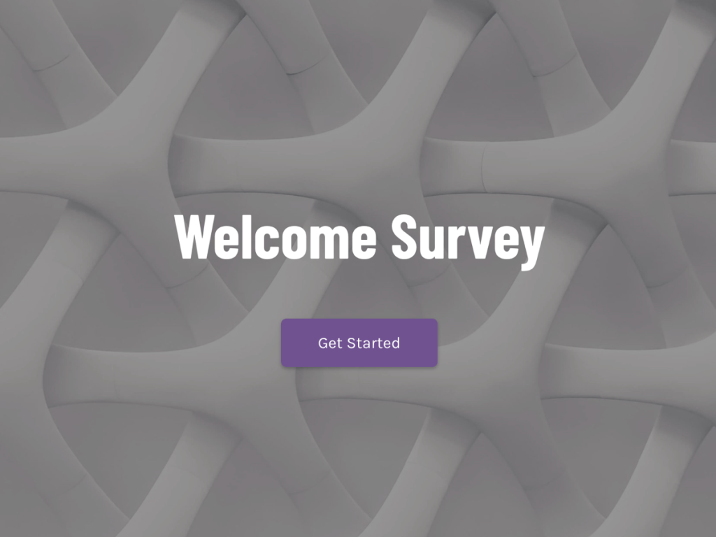 welcome survey.