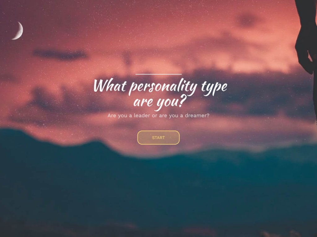 personality quiz template.