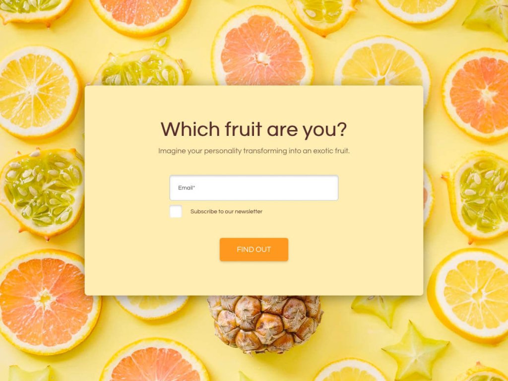 which fruit are you quiz template.