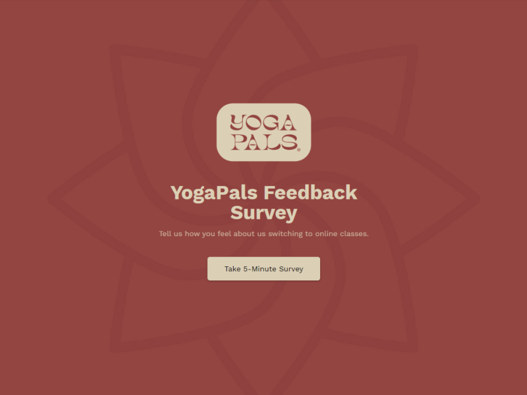 feedback survey template yogapals.