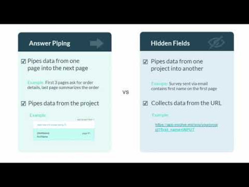 Difference Between Hidden Fields and Answer Piping